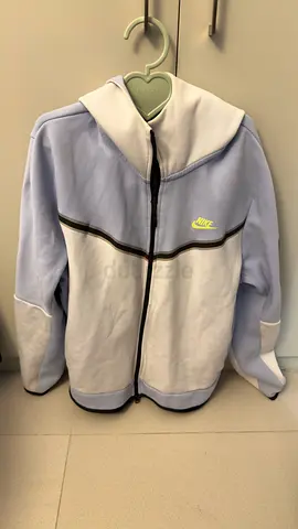 Nike tech zip-up hoodie, light blue and white, good condition