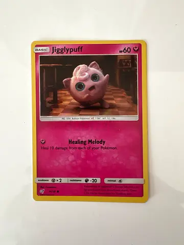 Jigglypuff pokemon card reverse holofoil detective pikachu collection