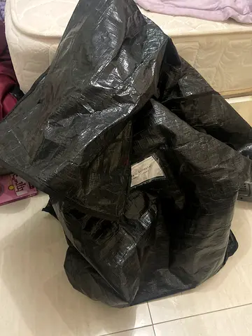 Black Large Moving Bag With Zipper