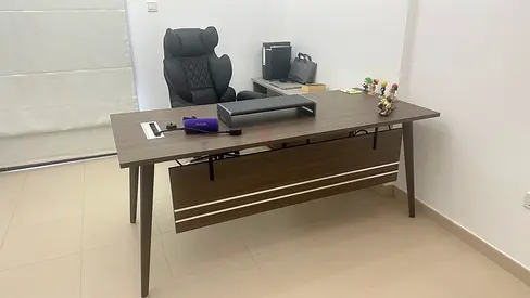 L-Shaped Office Desk + Chair