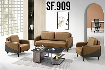 Brand-new Pu Five Seater Office Sofa set Available