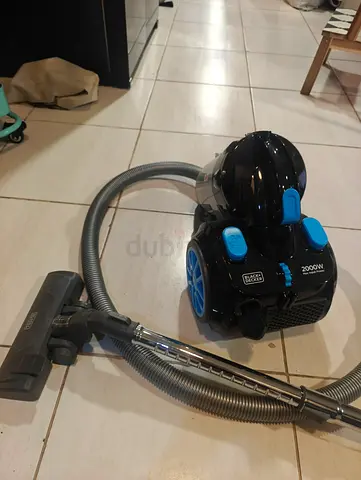 Black & Blue Canister Vacuum Cleaner - Compact 2200W (Good Working Condition)