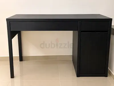 IKEA MICKE Desk with Integrated Storage in Black-Brown