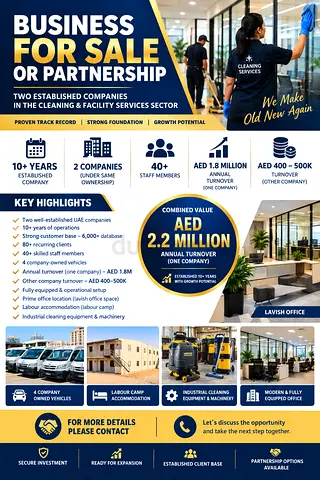 Cleaning Company - Business for Sale — Established UAE Companies (2 in 1)