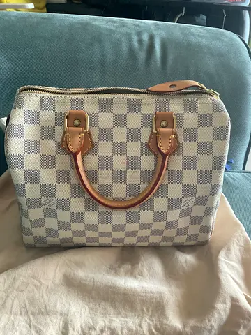 Damier Azur Speedy 25 style handbag - Authenticity certificate Legitgrails