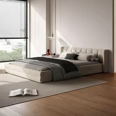 Brand new beige colour 180*200 king size low profile Bed