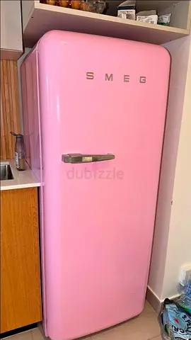 SMEG Retro Single-Door Fridge - Pink, Flawless Condition