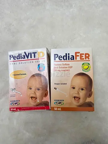Baby Vitamin D drops brand new still packing with free iron drops open but not use