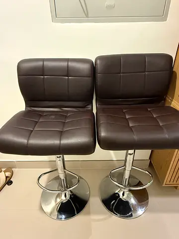 2 high quality leather bar stools for sale