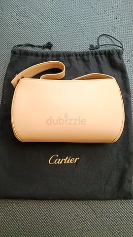 Cartier Handbag Beige Calf Leather