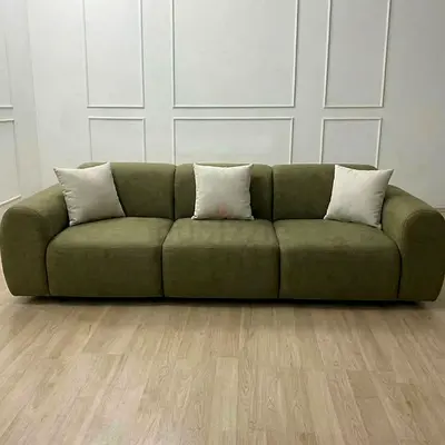 Olive Green Three Seater Sofa