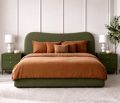 Green New king size bed storage including mattress good quality king bed
