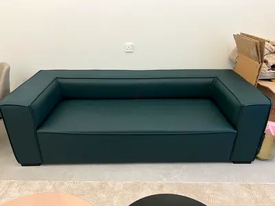 Dark Green Three-Seater Sofa