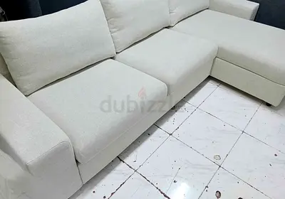 Comfortable Modern Off White L-Shaped Sectional Sofa bed vimle