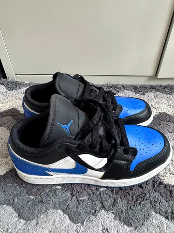Kids blue & black Jordan-style sneakers - never used
