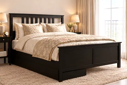 Wooden King Bed Set 6pcs. Like new