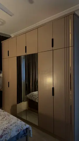 Customized 6-Door Wardrobe– Beige with Mirrors | AED 2,200