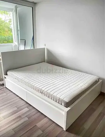 Ikea malm double bed with ikea mattress 140*200