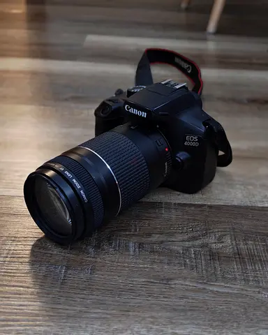 Canon EOS 4000D With charger and battery, 70-300mm lens, working perfectly fine (GOOD CONDITION)