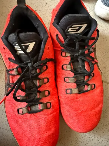 Used red Jordan CP3 athletic shoes - size approx EU 42