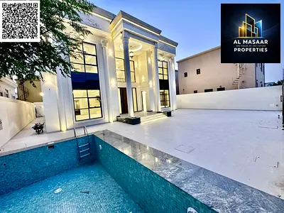 امتلك فيلا كلاكسيك 6 غرف ماستر مع رووف و مسبح و مصعد داخلى مساحة البناء 7000 قدم بسعر شامل المكييفات مع تملك حر