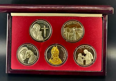5oz silver rare coins with box.