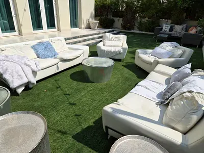 Leather sofa set