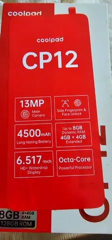 Coolpad CP12 smartphone - 8GB RAM, 128GB ROM (boxed)