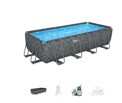 561KA Bestway® APX 365 18 Ft x 9 Ft x 4.3 Ft Above Ground Pool Set Rectangular