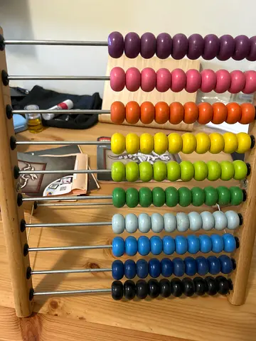 Wooden Rainbow Abacus Bead Counter - Educational Toy