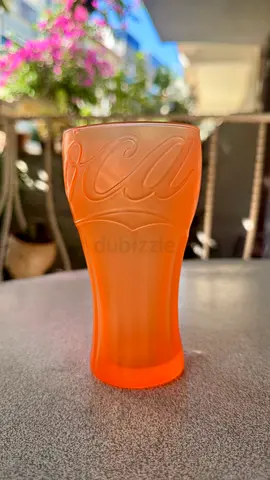 Set of 1 Orange Coca-Cola Style Glass / Cup