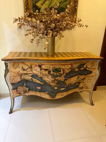 Atelier Monceau Argonautica map chest of drawers side cabinet table sideboard solide wood