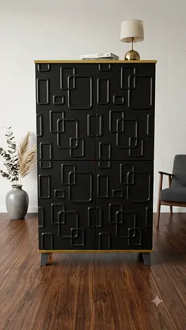 Stylish black shoes cabinet available