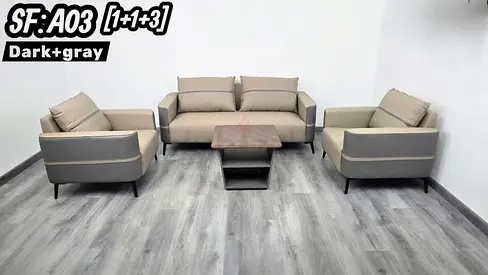 Brand-new Pu Five Seater Office Sofa set Available
