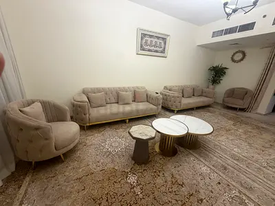 Modern Tufted Sofa Set with Armchairs