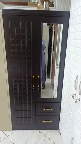 BRAND NEW TOW DOOR WOOD WARDROBE BLACK COLOR