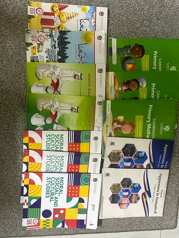Set of Primary School Textbooks — Maths, Moral, Islamic Education, French