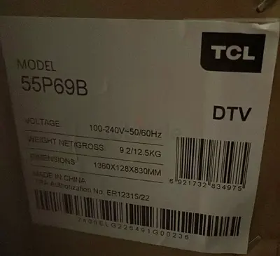 TCL 55-inch LED TV (Model 55P69B) - 850 AED