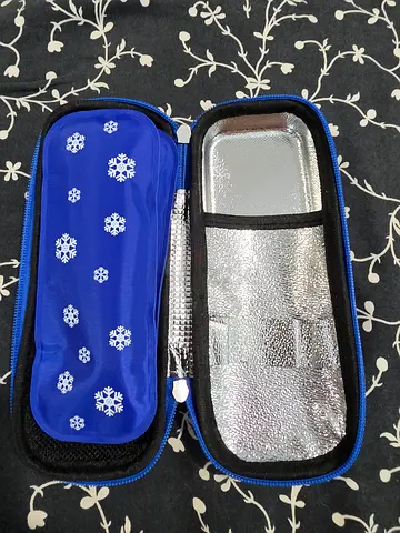 Insulated diabetic insulin bag/cooler pouch - blue