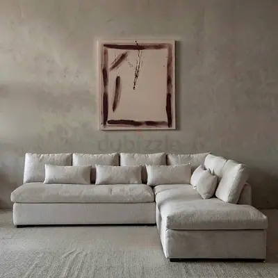 Sultan L Shape Sofa Set Light Grey - RIGHT SIDE