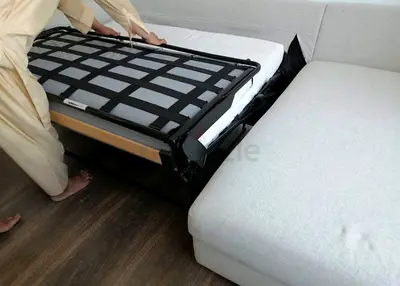 Modern Light Grey Corner Sofa Bed