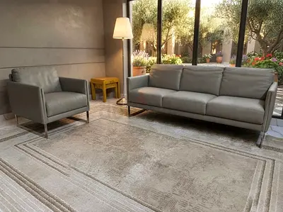 CASANOVA Modern 3-Seater Leather Sofa with Matching Armchair