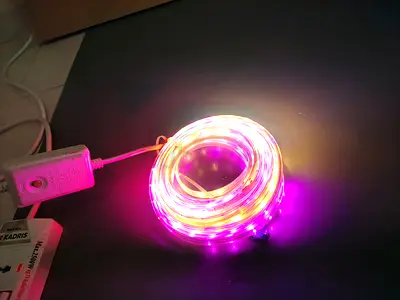 RGB LED Strip Lights with Controller - Working