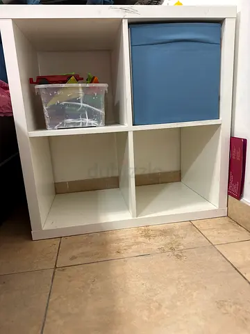 White 4-Cube Storage Shelf / Small Bookcase — Good Condition