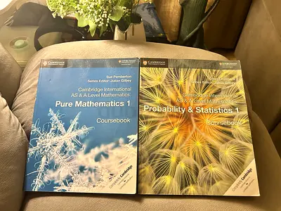 Maths A level book for pure 1 and probability and statistics