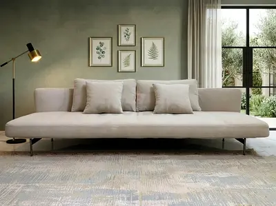 B&B Italia Modern Minimalist Beige Sofa - 3-Seater, Good Condition