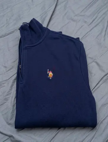 Navy Ralph Lauren Polo Quarter-Zip Sweatshirt. 60 Dirhams only