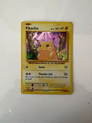 Pikachu pokemon card reverse holofoil