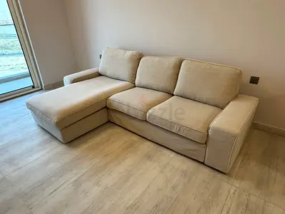 Like New Condition IKEA kivik L Shape Sofa Beige