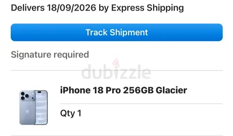 Iphone 18 pro256 gb